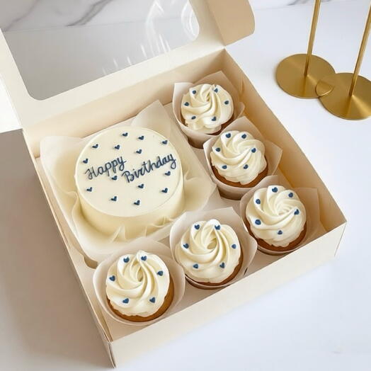 Набор бенто-торт с капкейками «Happy birthday