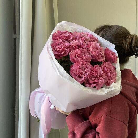 Букет 💔Пионовидные розы с пышным бутоном 11 штук