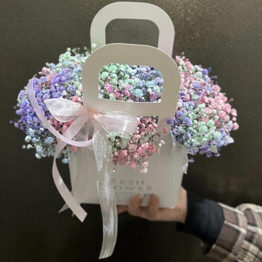 Gypsophila en una bolsa elegante