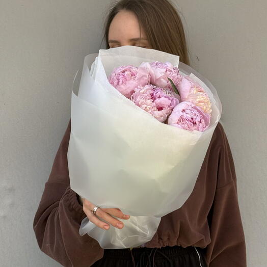 Пион розовый 5 штук