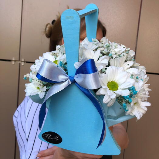 Ящик колокольчик с хризантемой🔔💐