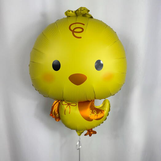 Helium balloon yellow chick satin 🐥 (1pc). Воздушный шар с гелием желтый цыпленок Сатин (1шт)