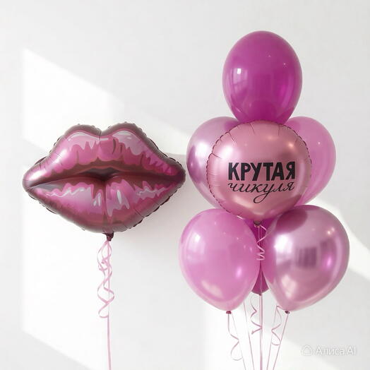 Набор гелиевых шаров «Крутая чикуля»