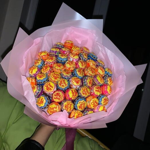 Сладкий букет из чупачупсов "Чупа-счастье "🍭