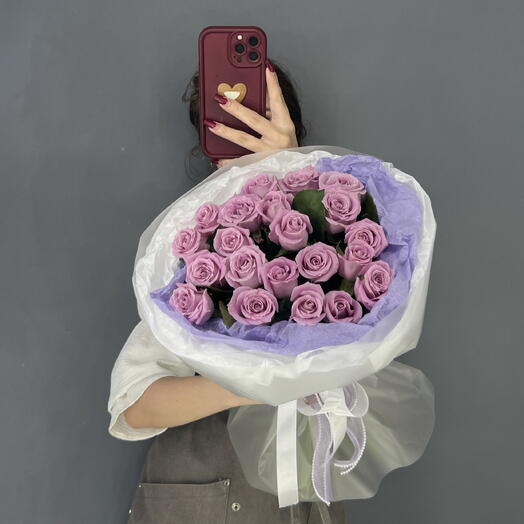 Монобукет💜💜Роза черничная Маритим