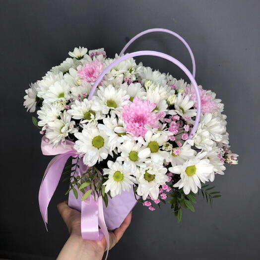 Сумочка с ромашковой хризантемой🌸