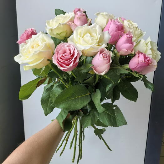 Бело-розовый микс 15