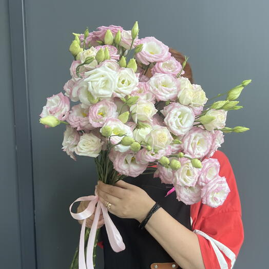 Розовая эустома 13шт💖