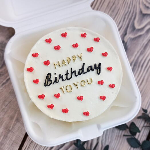 Бенто-торт с надписью на день рождения Happy Birthday to You