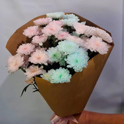 Букет из 5 кустовых хризантем