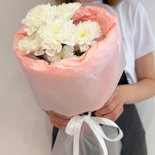 Букет-комплимент из 1 кустовой хризантемы🌸