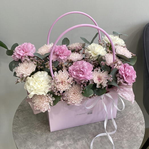 Лиловая сумочка с цветами💜