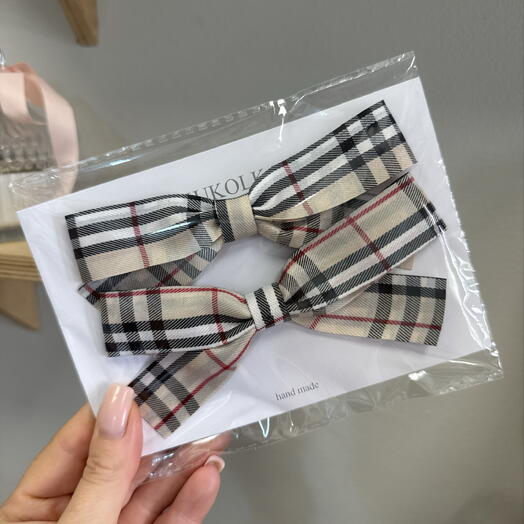 Бантики на резинке для девочек🎀в клетку