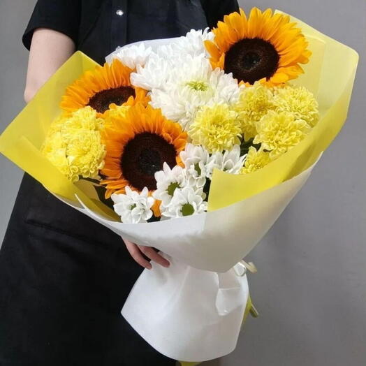 Букет с подсолнухами 🌻