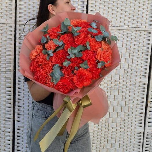 Коралловый поцелуй 🧡 (гвоздика 31шт)