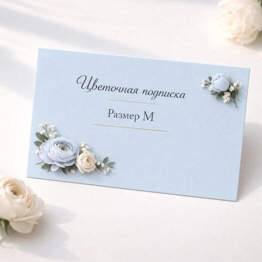 Сертификат на цветочную подписку M