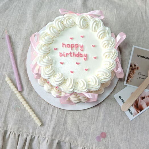 Бенто торт "Нежность" на день рождения, 580гр, для девушки, подруги, мамы
