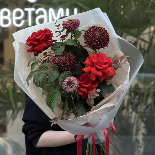 Авторский букет с Бигуди и Ниной