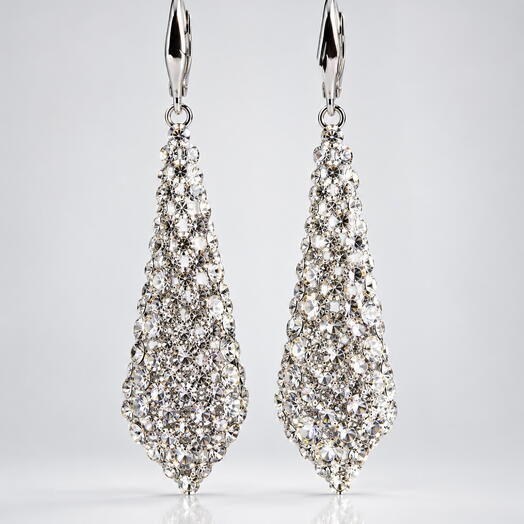 Серьги Сияние с кристаллами Swarovski