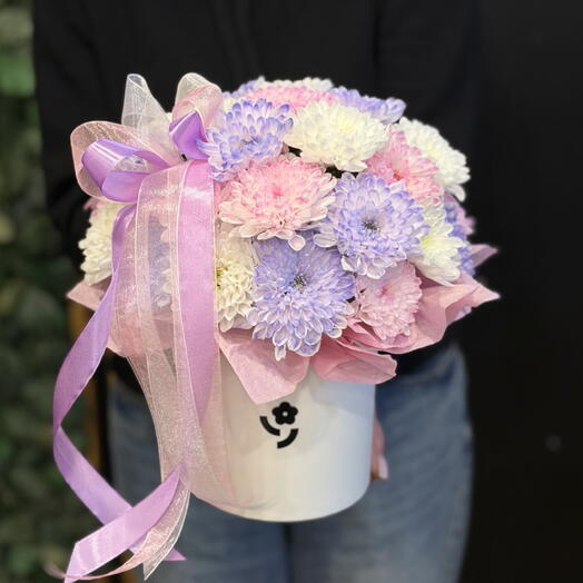 Композиция с кустовой хризантемой Алтай 💜