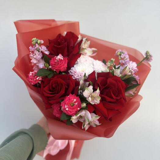 Букет Алая Роза 🌹️ Розы Уфа/ цветы Уфа/ доставка цветов Уфа/  Розы/ букет/