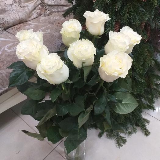 9 роз, 70см