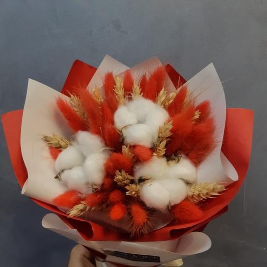 Букет с хлопком