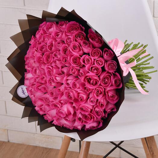Ramo de 101 rosas Rosadas