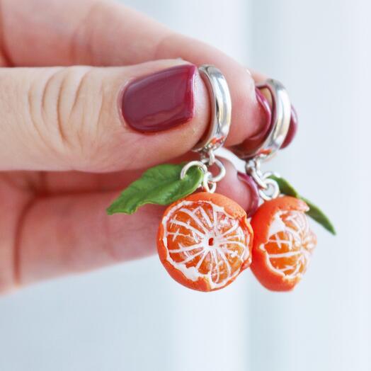 Pendientes de mandarina