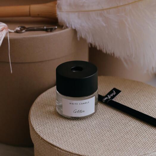 Диффузор  WHITE CANDLE "Cotton" + 5 палочек, 50 мл