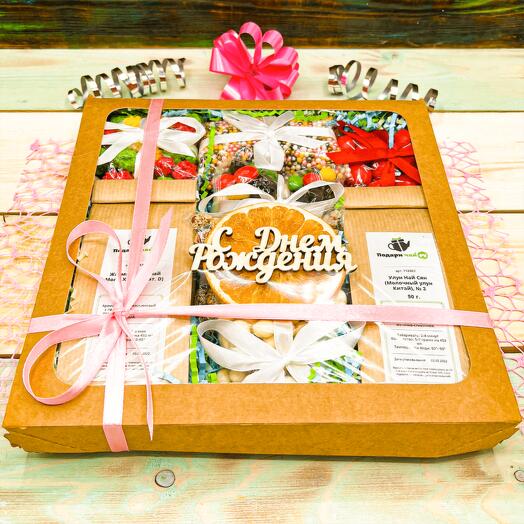 Juego de té de regalo para el cumpleaños de una mujer "6 dulces"