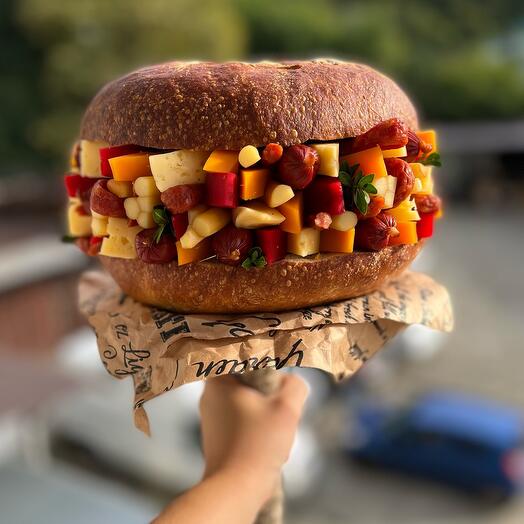 Bouquet de hamburguesas
