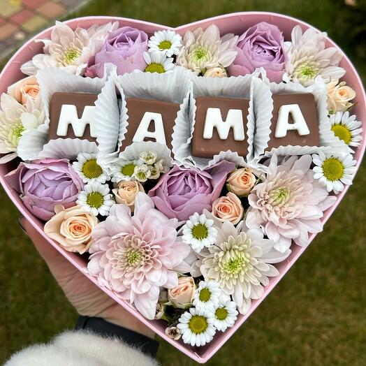 Сердце с шоколадом Мама