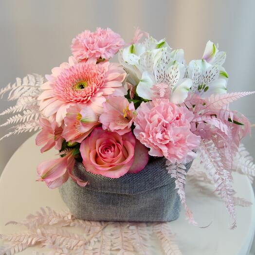 Розовый латте