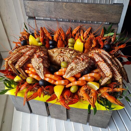 Cofre de cangrejo y cangrejo