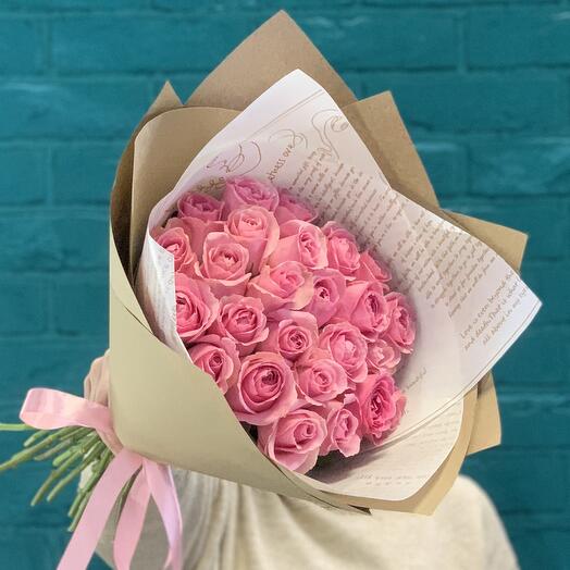Hit🔥Ramo de 25 rosas Rosadas