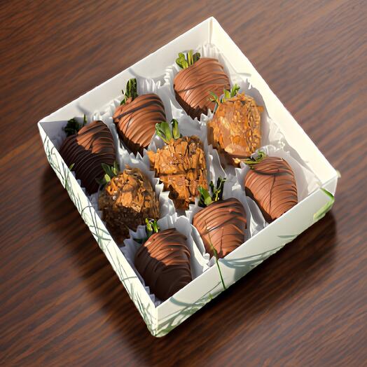 Клубника в молочном бельгийском шоколаде (9 шт.)