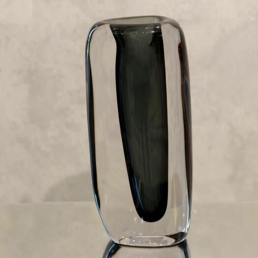 Obsidian Crystal Glass Vase