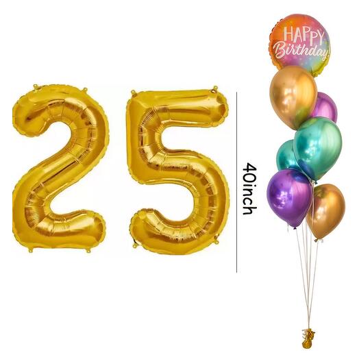 Number Balloons Bunch For Birthday