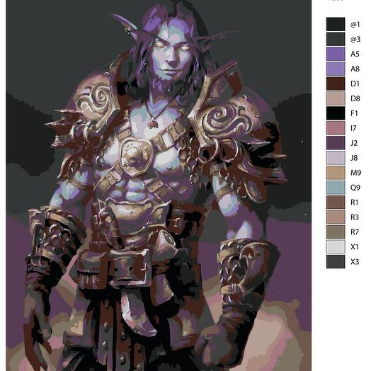 Картина по номерам Y-259 "Игра Worl of Warcraft" 60х80