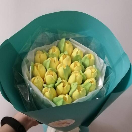 Букет зефирных тюльпанов