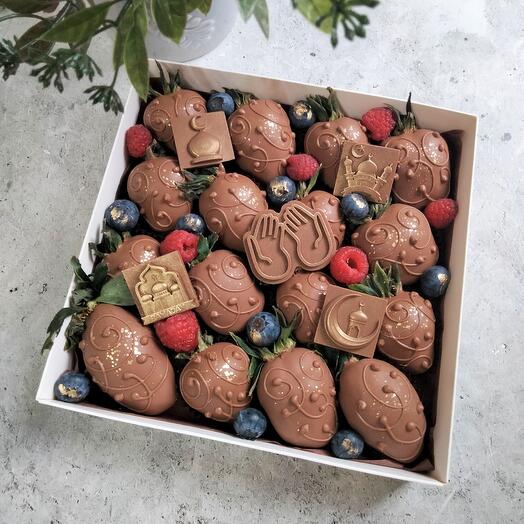 Fresas cubiertas de chocolate en Iftar