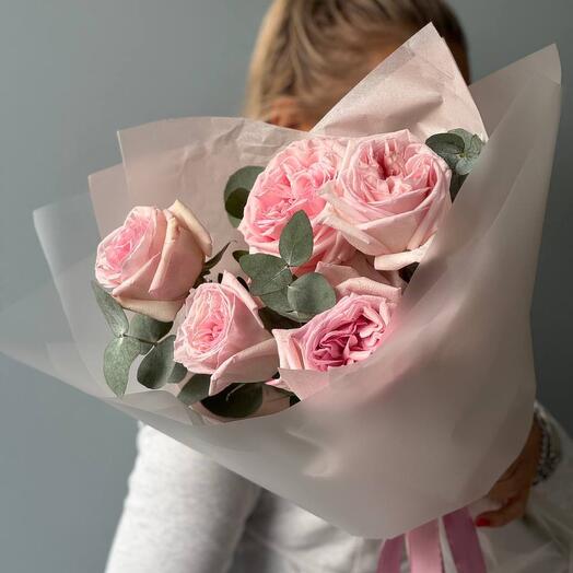 «Pink love» из пионовидный розы Pink o hara