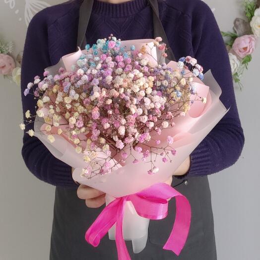 Милый букетик Счастья🌸 радужная гипсофила