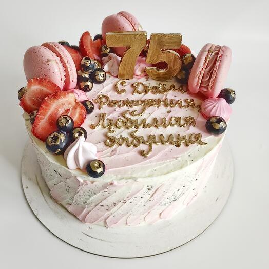 Торт 2 кг с шоколадом и ягодами