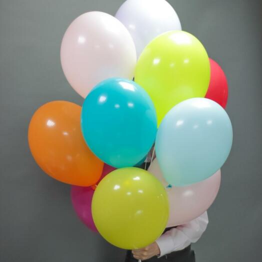 Colorful helium balloons 11 pieces