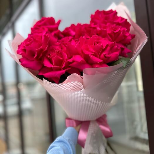 Bouquet of 11 French roses