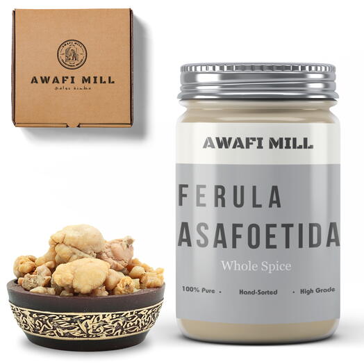 AWAFI MILL Asafoetida Whole India | devils dung - Bottle of 100 Gram