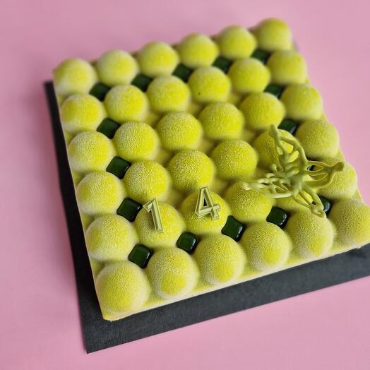 Муссовый торт квадрат манго-маракуйя