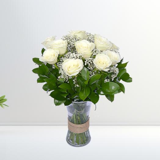 White Roses Flower Bouquet